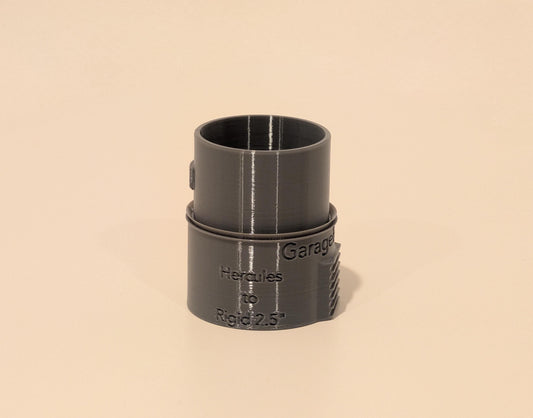 Adapter for Hercules 12 Gallon OSHA-Compliant HEPA Dust Extractor to use a 2.5" Ridgid (compatible) hose.